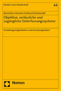 Vorderes Coverbild Objektive, verlässliche und zugängliche Zeiterfassungssysteme