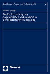 Vorderes Coverbild Die Rechtsstellung des angemeldeten Verbrauchers in der Musterfeststellungsklage