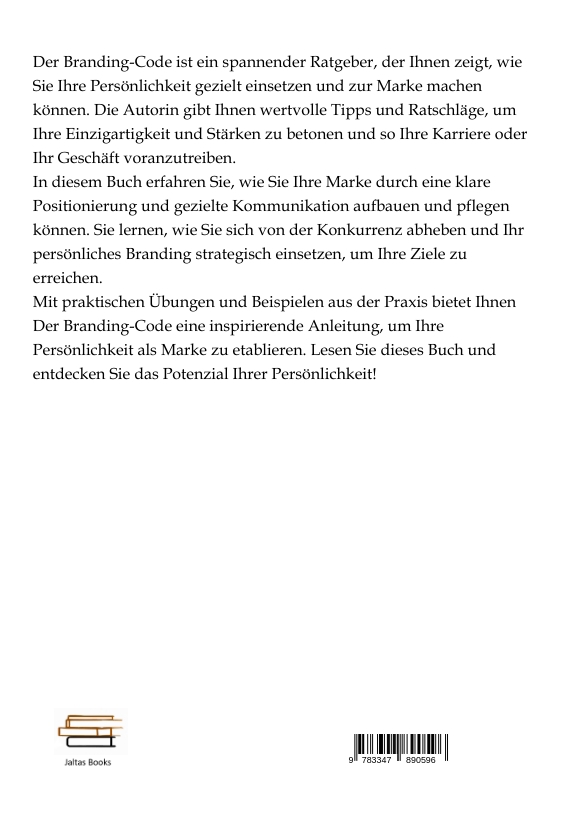 Rückseitencover Der Branding-Code - Wie Sie Ihre Persönlichkeit zur Marke machen