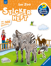Vorderes Coverbild Wieso? Weshalb? Warum? Stickerheft - Im Zoo