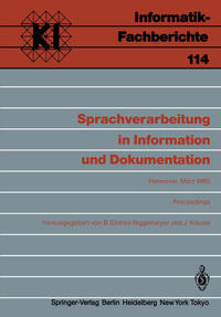 Vorderes Coverbild Sprachverarbeitung in Information und Dokumentation