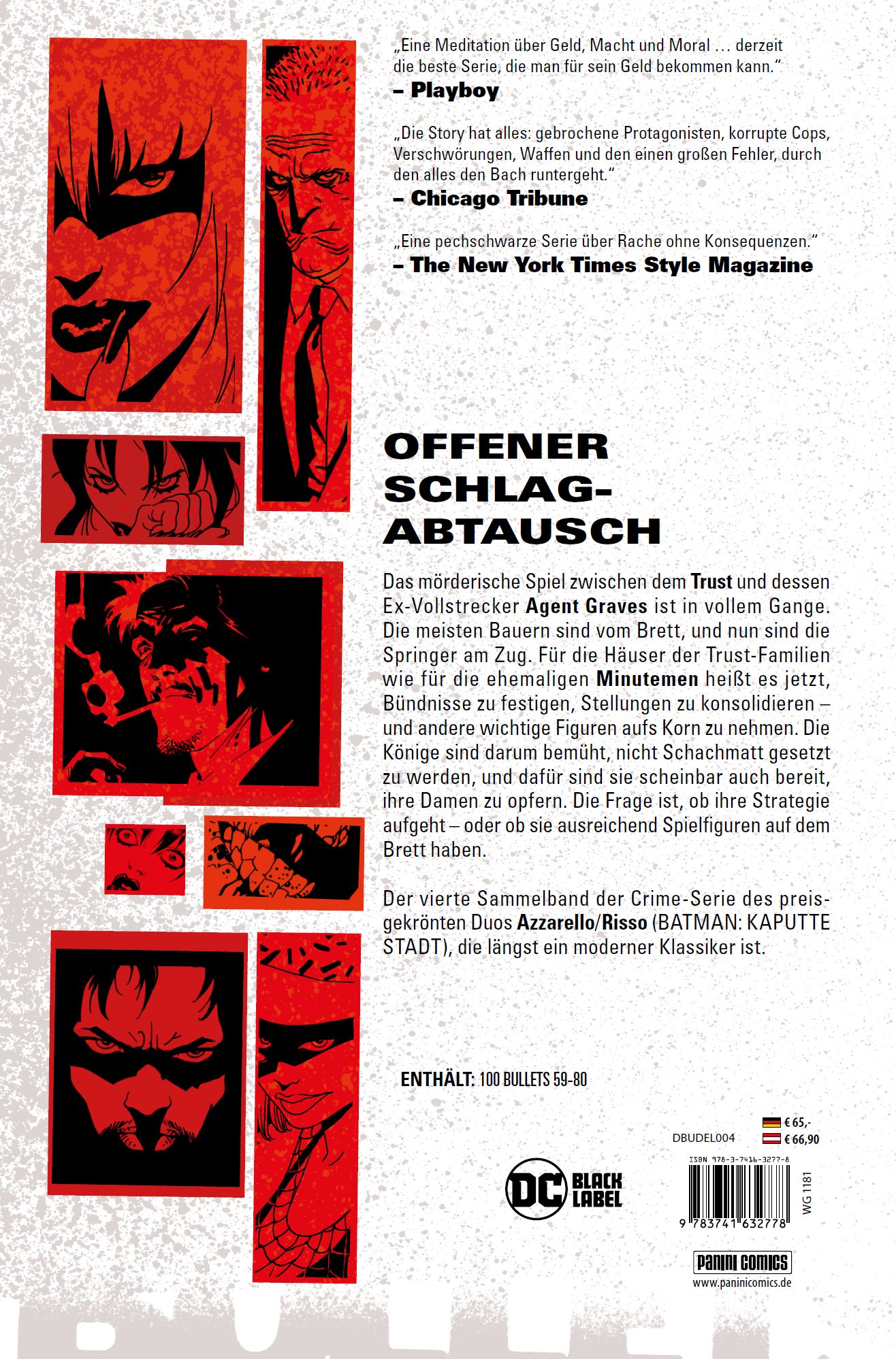 Rückseitencover 100 Bullets (Deluxe Edition)