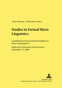 Vorderes Coverbild Studies in Formal Slavic Linguistics