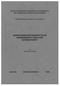 Vorderes Coverbild Untersuchungen zum Tragverhalten von Massivbrücken mit zweizelligem Kastenquerschnitt