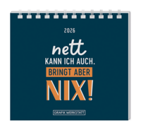 Vorderes Coverbild Mini-Kalender 2026 Nett kann ich auch