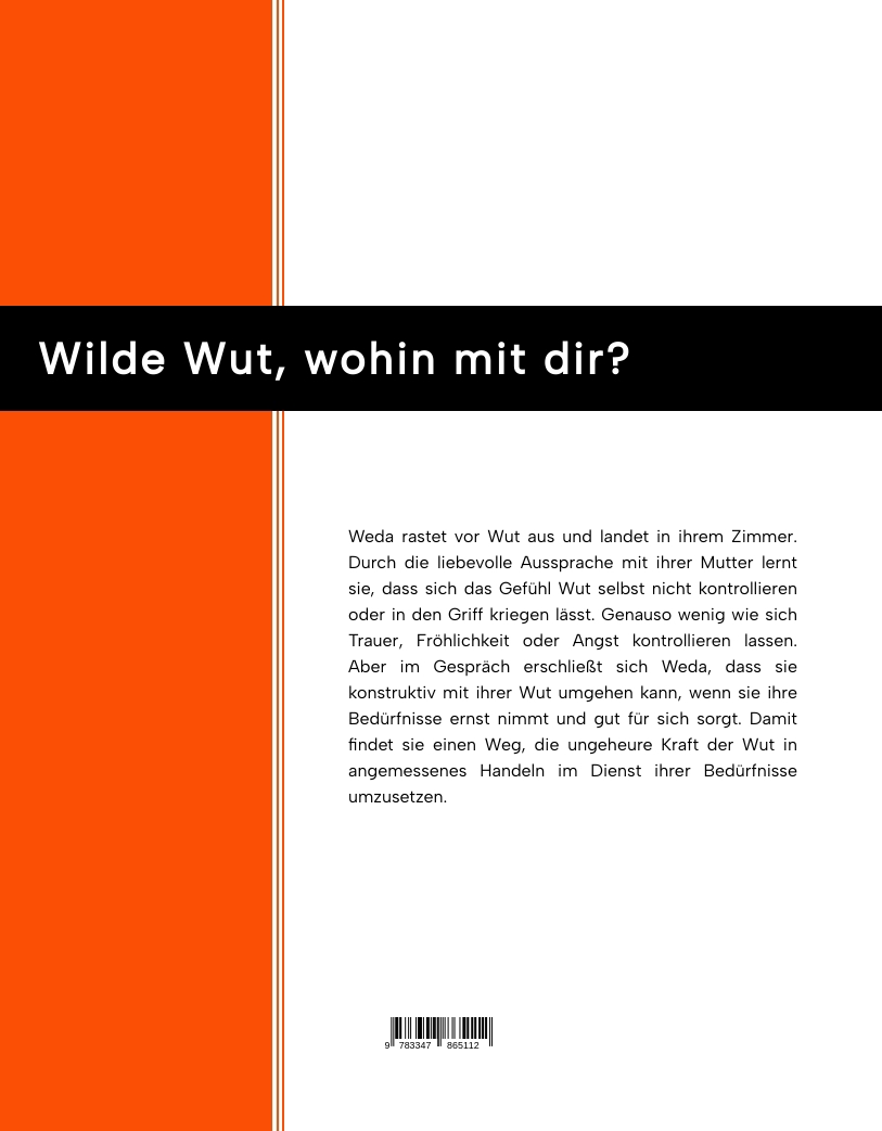 Rückseitencover Wilde Wut, wohin mit Dir?