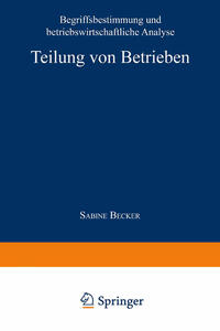 Vorderes Coverbild Teilung von Betrieben