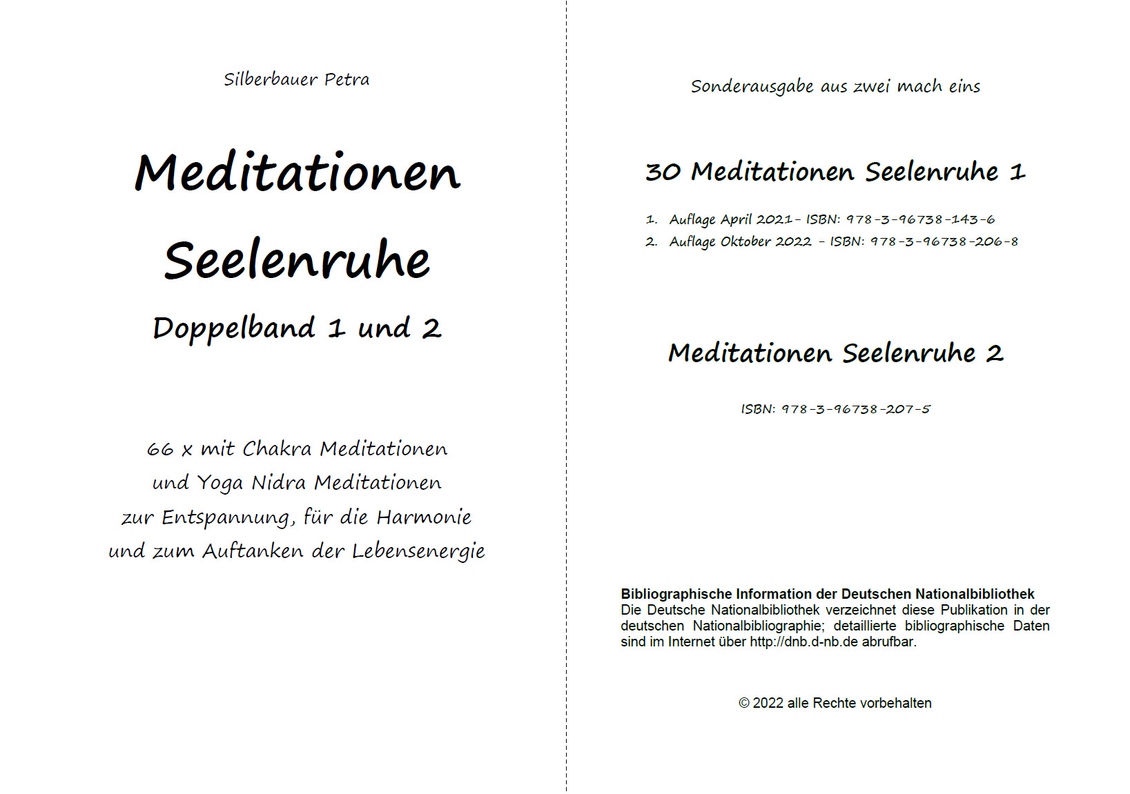 Beispielinhalt (Bild) Meditationen Seelenruhe Doppelband 1 und 2