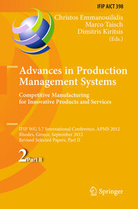 Vorderes Coverbild Advances in Production Management Systems. Competitive Manufacturing for Innovative Products and Services