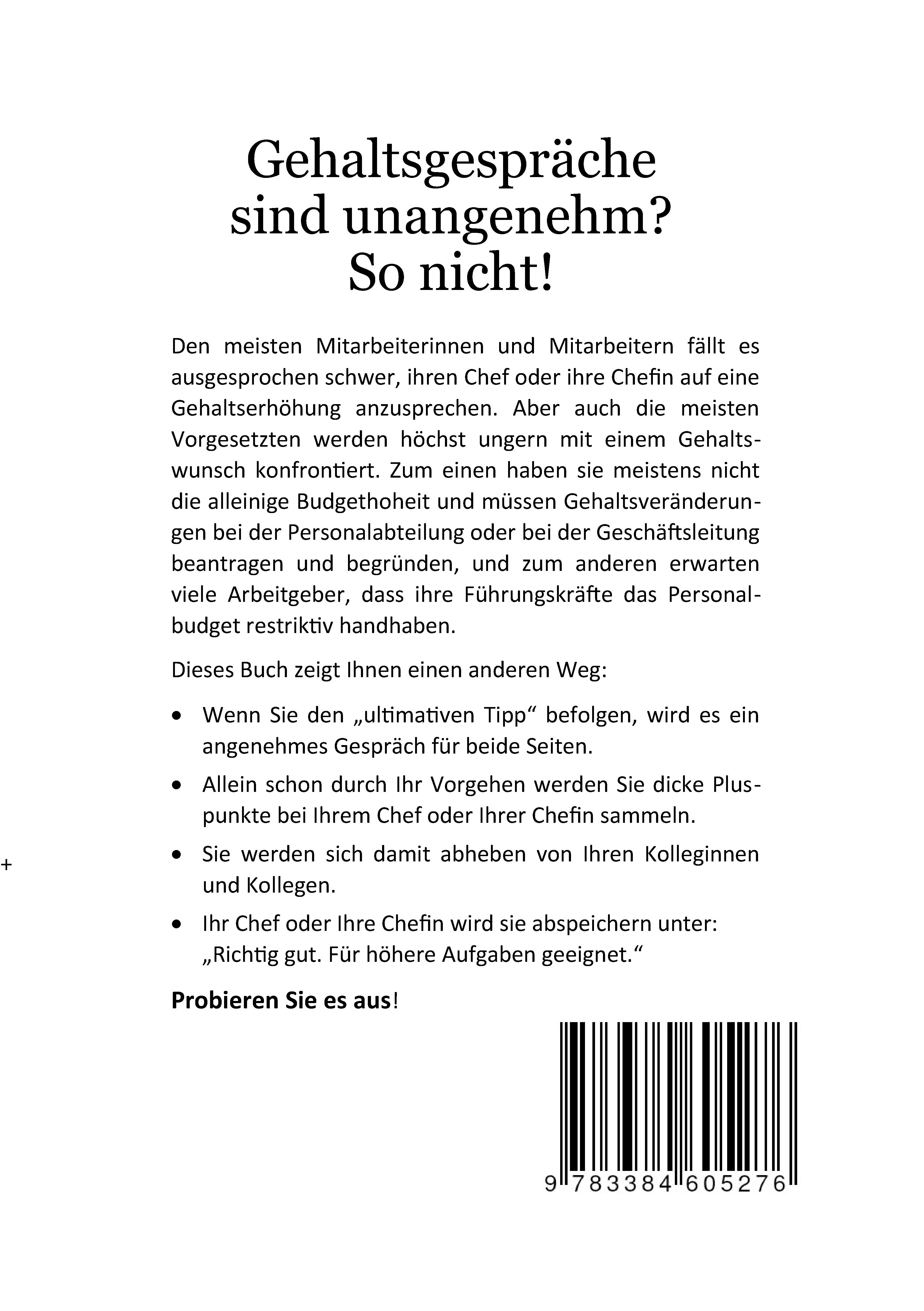 Rückseitencover Chef, ich will mehr Geld!