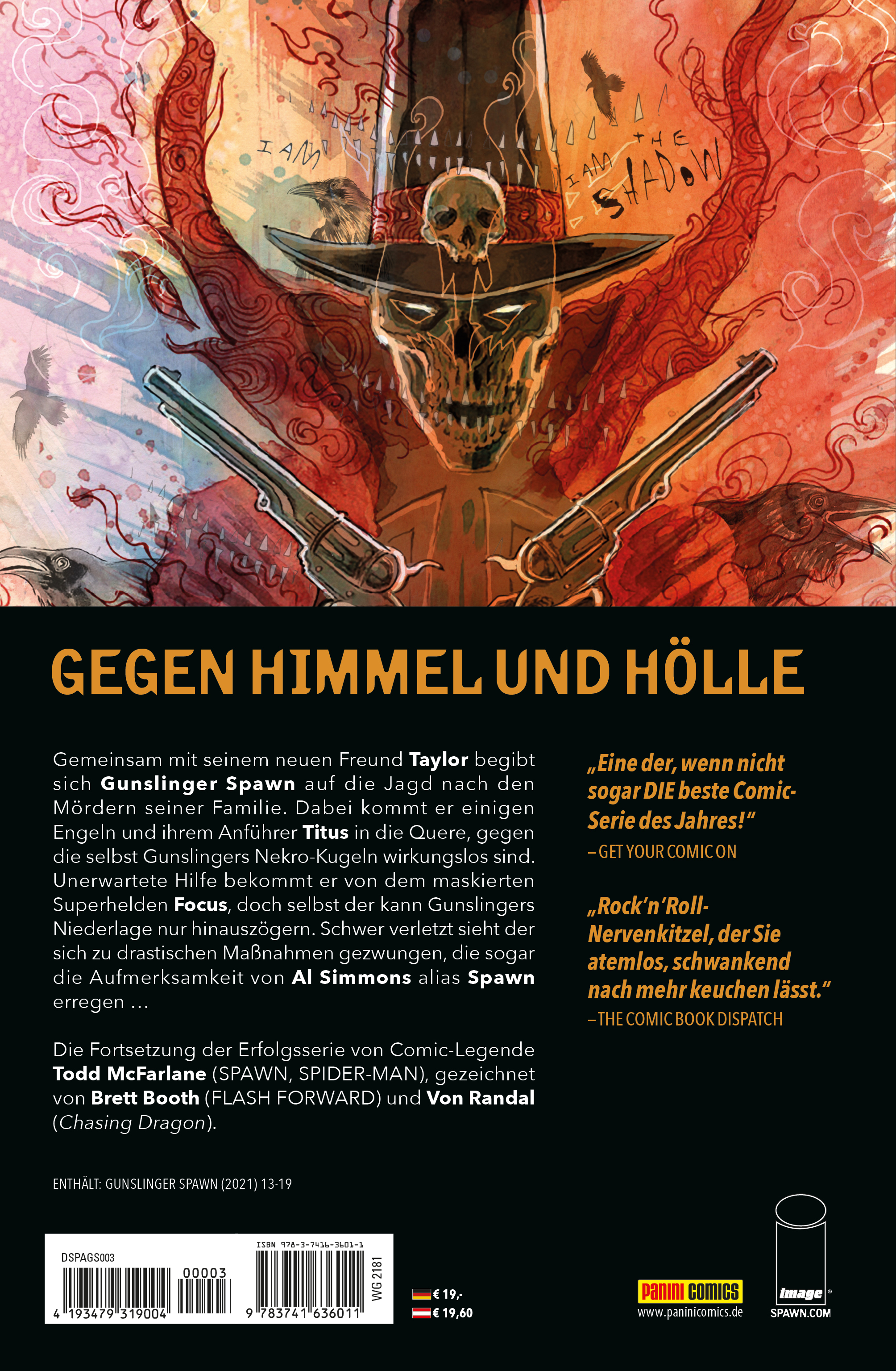 Rückseitencover Gunslinger Spawn