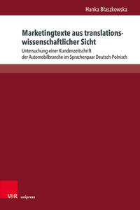 Vorderes Coverbild Marketingtexte aus translationswissenschaftlicher Sicht