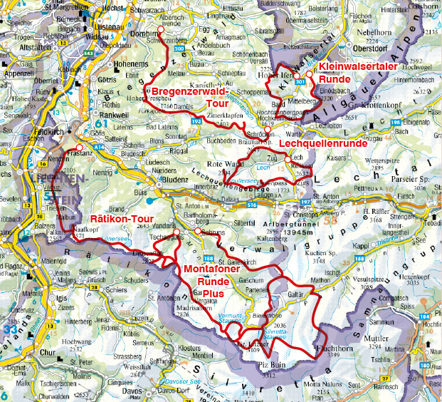 Beispielinhalt (Bild) Trekking in Vorarlberg