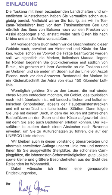 Werbematerial (Bild) Entdeckertouren mit dem Wohnmobil Umbrien und Marken