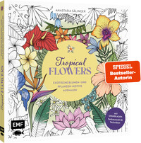 Vorderes Coverbild Tropical Flowers – Exotische Blumen- und Pflanzen-Motive ausmalen