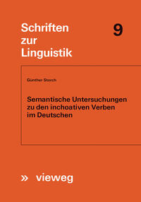 Vorderes Coverbild Semantische Untersuchungen zu den inchoativen Verben im Deutschen