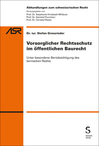 Vorderes Coverbild Vorsorglicher Rechtsschutz im öffentlichen Baurecht