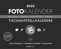 Vorderes Coverbild Alpha Edition - Foto-Bastelkalender schwarz 2025 Tischaufsteller, 20x16cm, Do it yourself Kalender mit Seiten aus hochwertigem Bastelkarton, gestaltbares Titelblatt und Komfortaufsteller