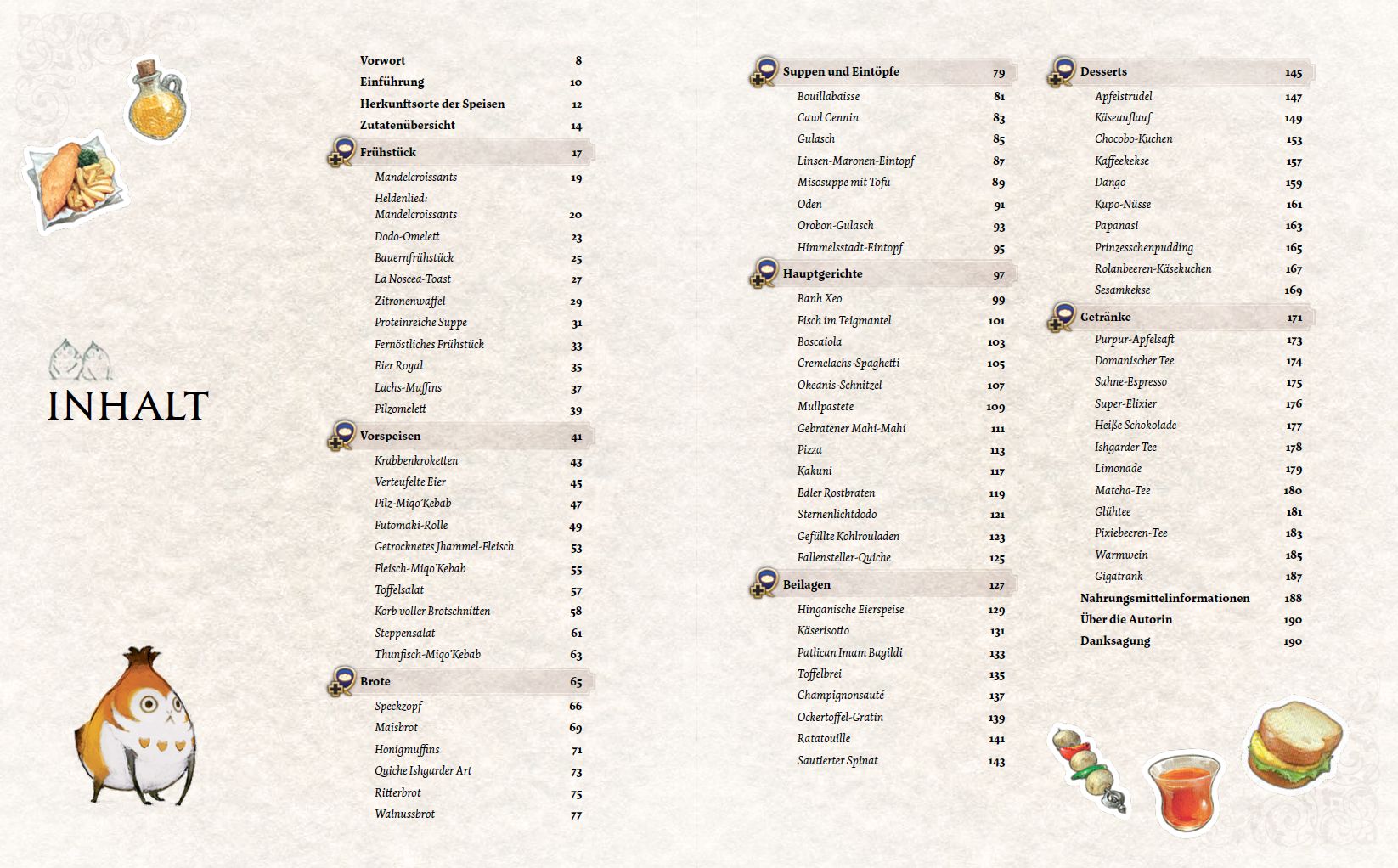 Beispielinhalt (Bild) Das ultimative Final Fantasy XIV Kochbuch