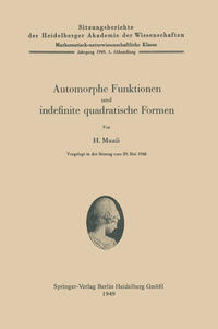 Vorderes Coverbild Automorphe Funktionen und indefinite quadratische Formen