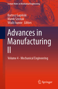 Vorderes Coverbild Advances in Manufacturing II