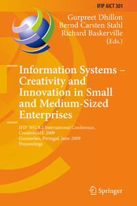 Vorderes Coverbild Information Systems -- Creativity and Innovation in Small and Medium-Sized Enterprises