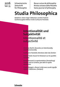 Vorderes Coverbild Intentionalität und Subjektivität / Intentionnalité et subjectivité