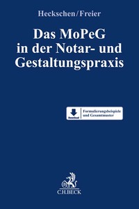 Vorderes Coverbild Das MoPeG in der Notar- und Gestaltungspraxis