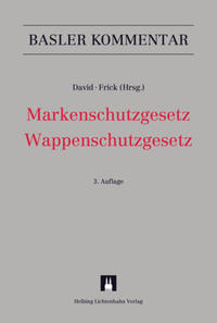 Vorderes Coverbild Markenschutzgesetz, Wappenschutzgesetz