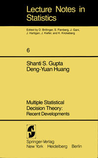 Vorderes Coverbild Multiple Statistical Decision Theory: Recent Developments