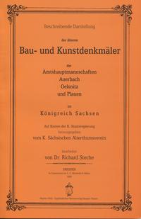 Vorderes Coverbild Bau- und Kunstdenkmäler der Amtshauptmannschaften Auerbach, Oelsnitz, Plauen