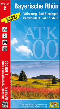 Vorderes Coverbild ATK100-2 Bayerische Rhön (Amtliche Topographische Karte 1:100000)