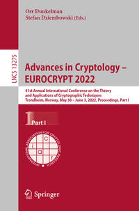 Vorderes Coverbild Advances in Cryptology – EUROCRYPT 2022