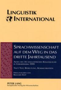 Vorderes Coverbild Sprachwissenschaft auf dem Weg in das dritte Jahrtausend / Linguistics on the Way into the Third Millennium
