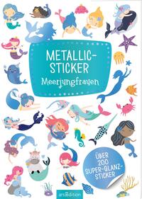 Vorderes Coverbild Metallic-Sticker – Meerjungfrauen