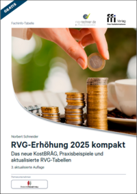 Vorderes Coverbild RVG-Erhöhung 2025 kompakt
