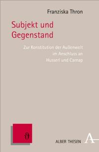 Vorderes Coverbild Subjekt und Gegenstand