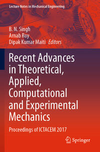 Vorderes Coverbild Recent Advances in Theoretical, Applied, Computational and Experimental Mechanics