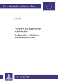 Vorderes Coverbild Parteien als Eigentümer von Medien
