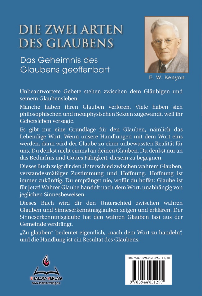 Rückseitencover Die Zwei Arten des Glaubens