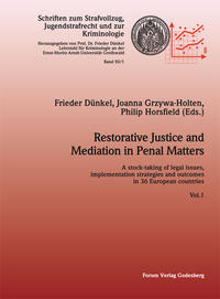Vorderes Coverbild Restorative Justice and Mediation in Penal Matters
