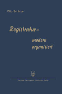 Vorderes Coverbild Registratur — modern organisiert