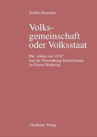 Vorderes Coverbild Volksgemeinschaft oder Volksstaat