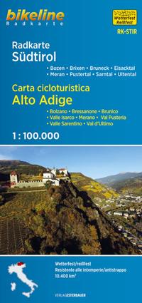 Vorderes Coverbild Radkarte Südtirol