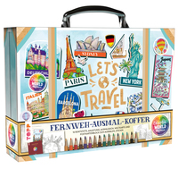 Vorderes Coverbild Colorful World Weltreise - Fernweh-Ausmal-Koffer