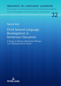 Vorderes Coverbild Child Second Language Development in Immersion Education