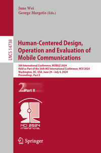 Vorderes Coverbild Human-Centered Design, Operation and Evaluation of Mobile Communications