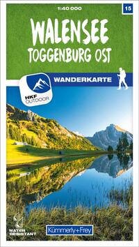 Vorderes Coverbild Kümmerly+Frey Wanderkarte 15 Walensee 1:40.000