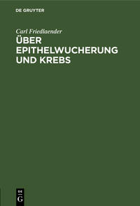 Vorderes Coverbild Über Epithelwucherung und Krebs
