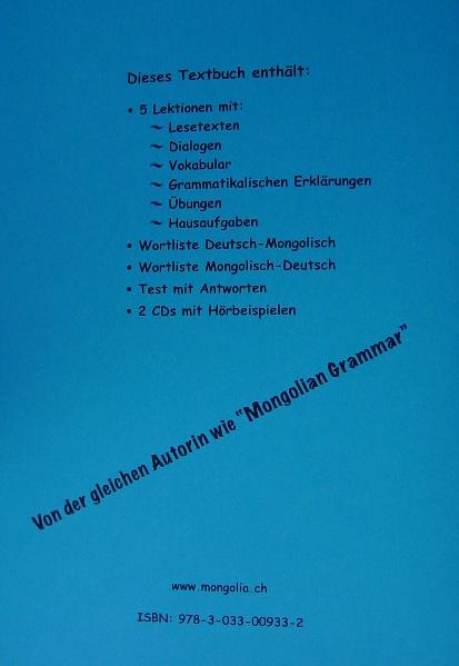 Rückseitencover Ich lerne Mongolisch, Band 1